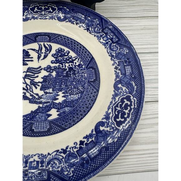Willow Ware Royal China Blue Willow China Salad Dishes Plates Transferware 9 1/8 - Picture 4 of 10